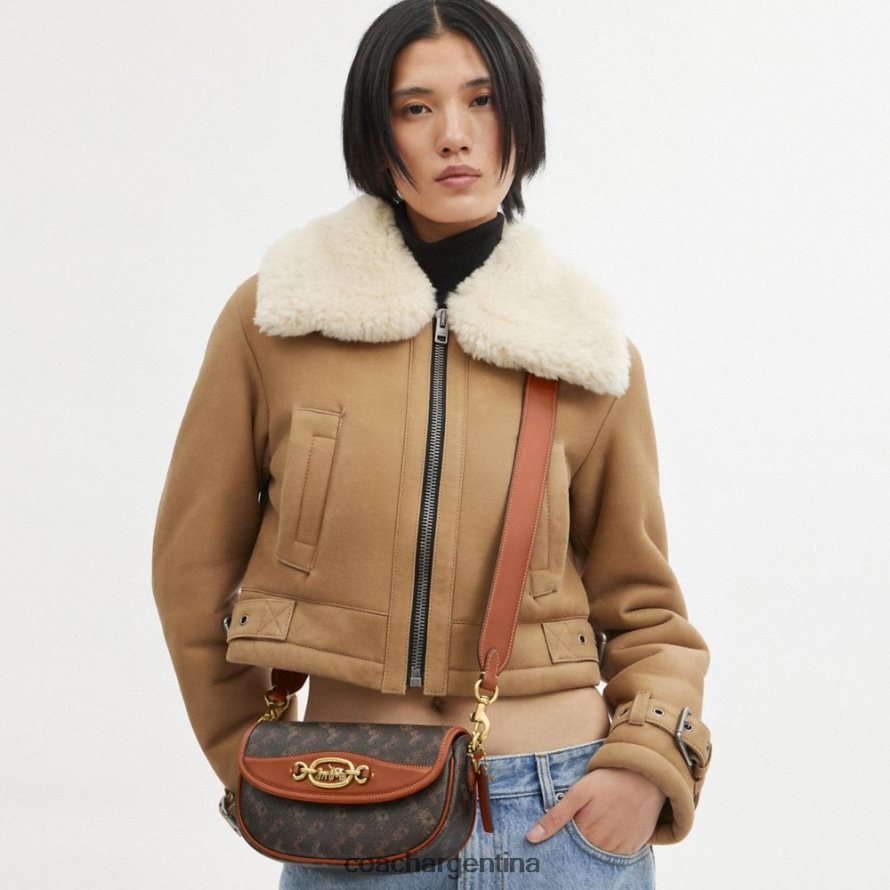 Coach mujer bolso bandolera harley 23 con estampado de caballos y carruajes b4/ámbar bruñido trufa L82882263