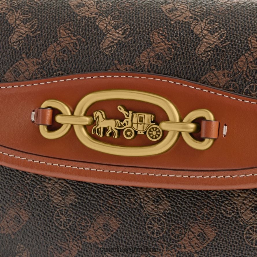 Coach mujer bolso bandolera harley 23 con estampado de caballos y carruajes b4/ámbar bruñido trufa L82882263