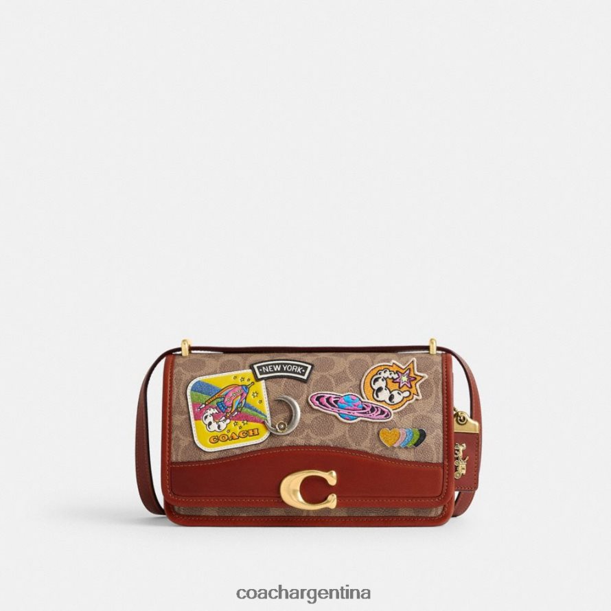 Coach mujer bolso de hombro cosmic coach bandit en lona de firma con parches b4/bronceado óxido multi L82882267