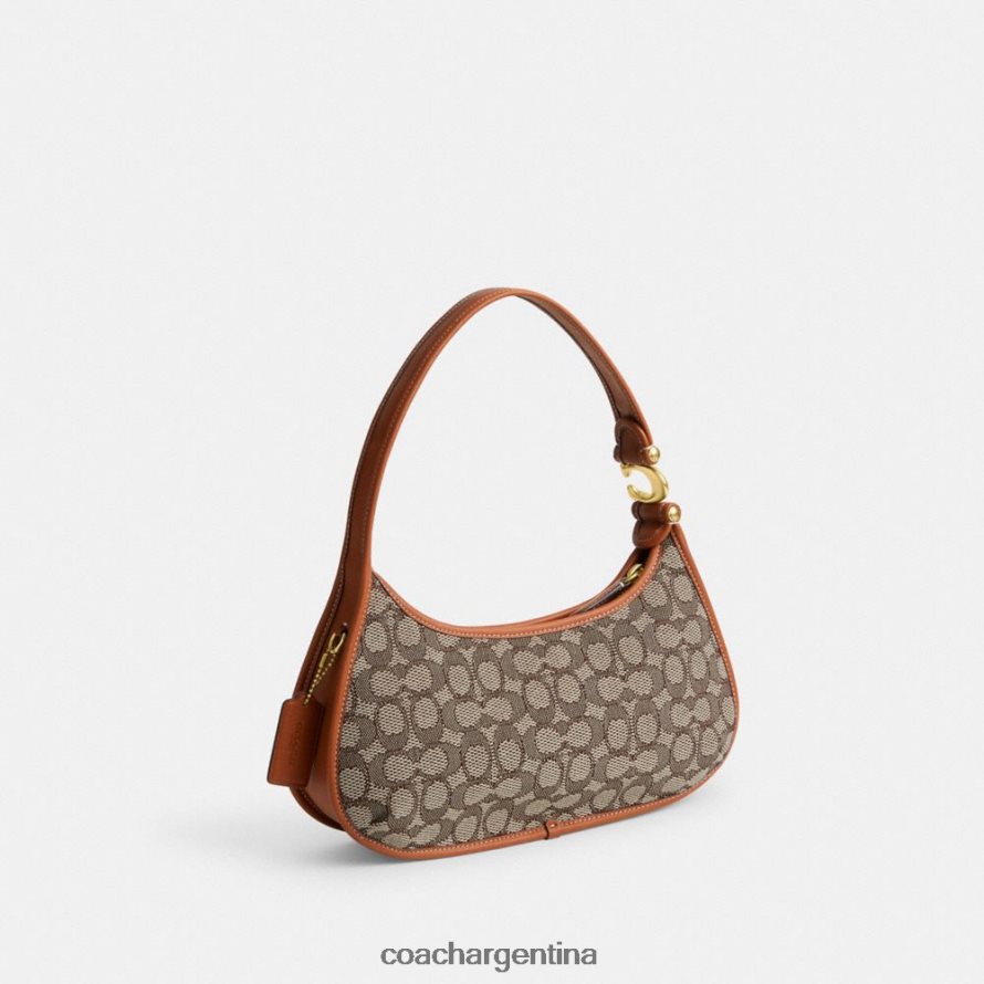 Coach mujer bolso de hombro eve en jacquard textil característico b4/cacao bruñido amb L82882273