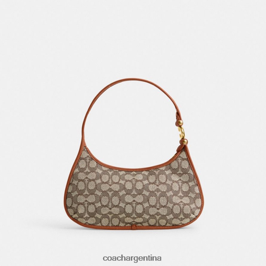 Coach mujer bolso de hombro eve en jacquard textil característico b4/cacao bruñido amb L82882273