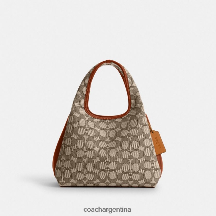 Coach mujer bolso de hombro lana 23 en jacquard característico b4/cacao bruñido amb L82882272