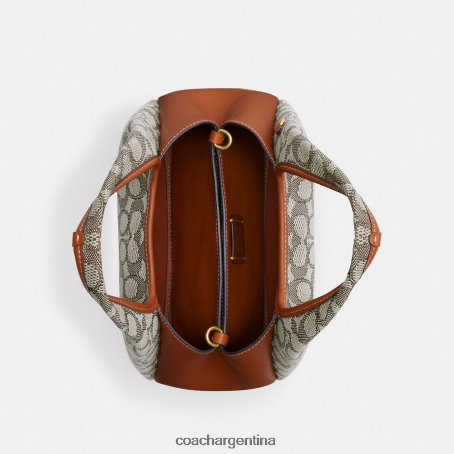 Coach mujer bolso de hombro lana 23 en jacquard característico b4/cacao bruñido amb L82882272