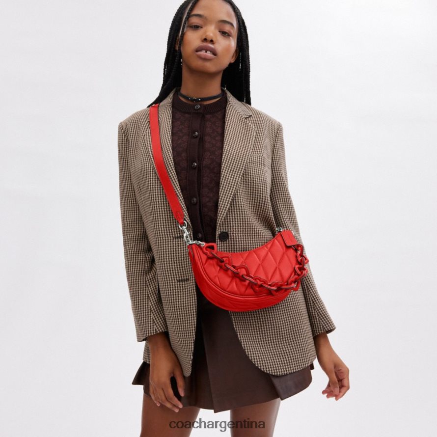 Coach mujer bolso de hombro mira con acolchado tipo almohada y correa en forma de corazón izq/rojo deportivo L82882256