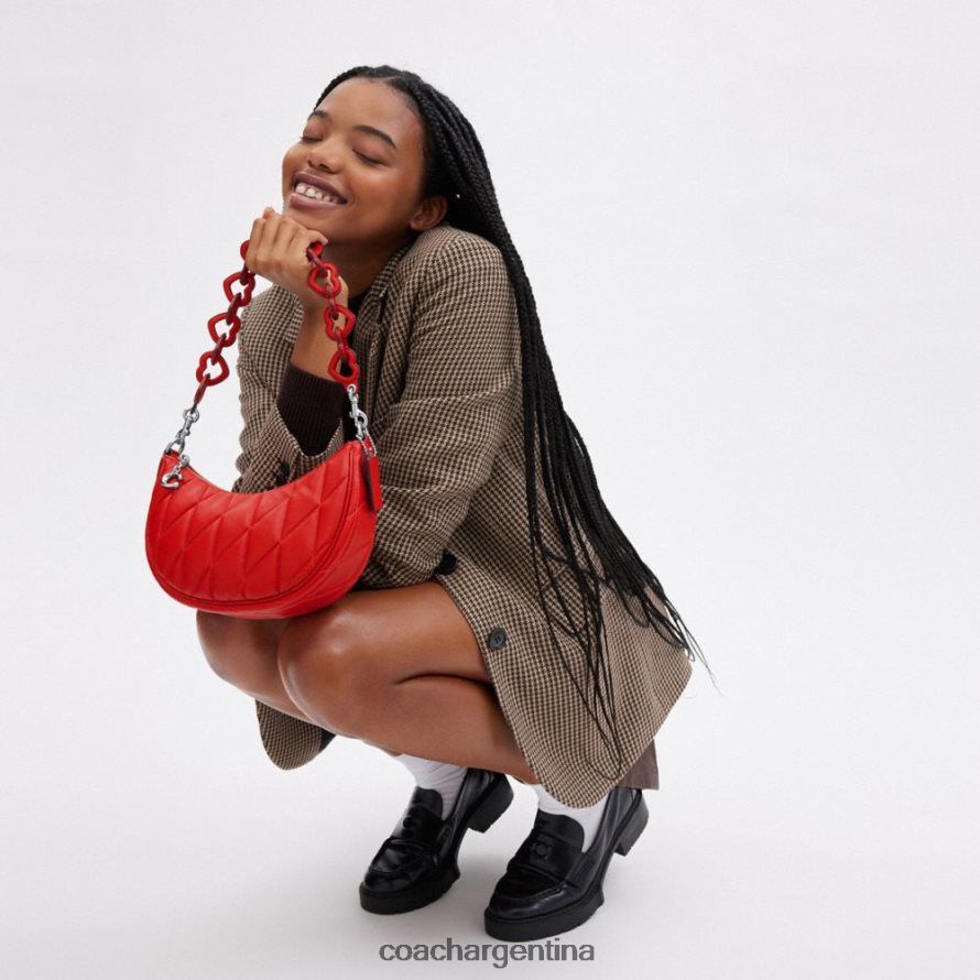 Coach mujer bolso de hombro mira con acolchado tipo almohada y correa en forma de corazón izq/rojo deportivo L82882256