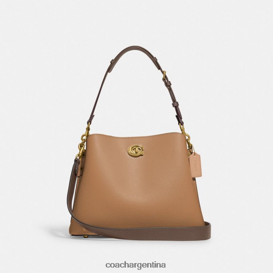 Coach mujer bolso de hombro willow con bloques de color b4/caramelo multi L82882266