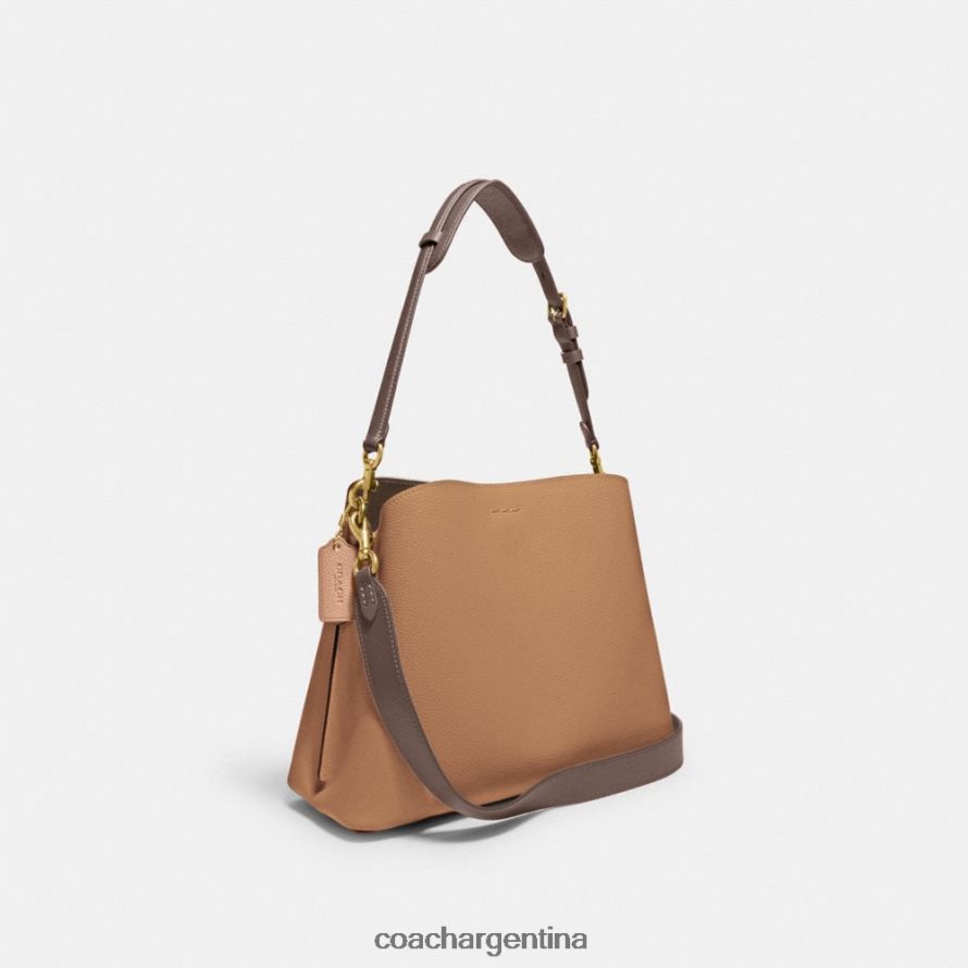 Coach mujer bolso de hombro willow con bloques de color b4/caramelo multi L82882266