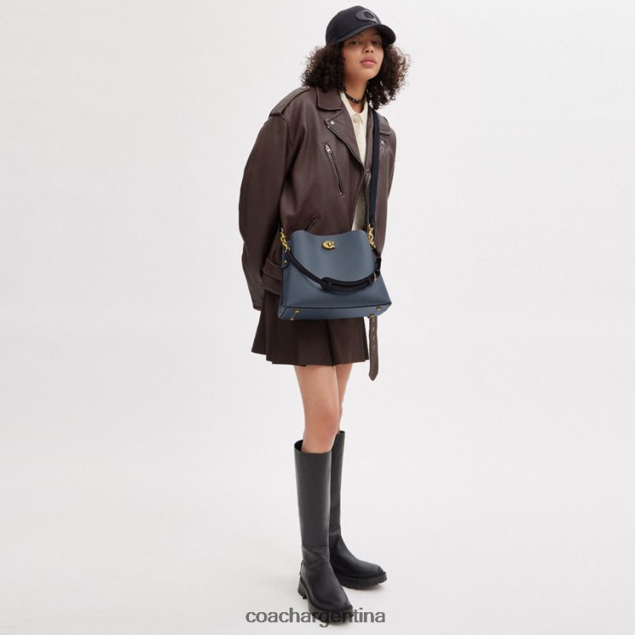 Coach mujer bolso de hombro willow con bloques de color b4/mezclilla L82882265
