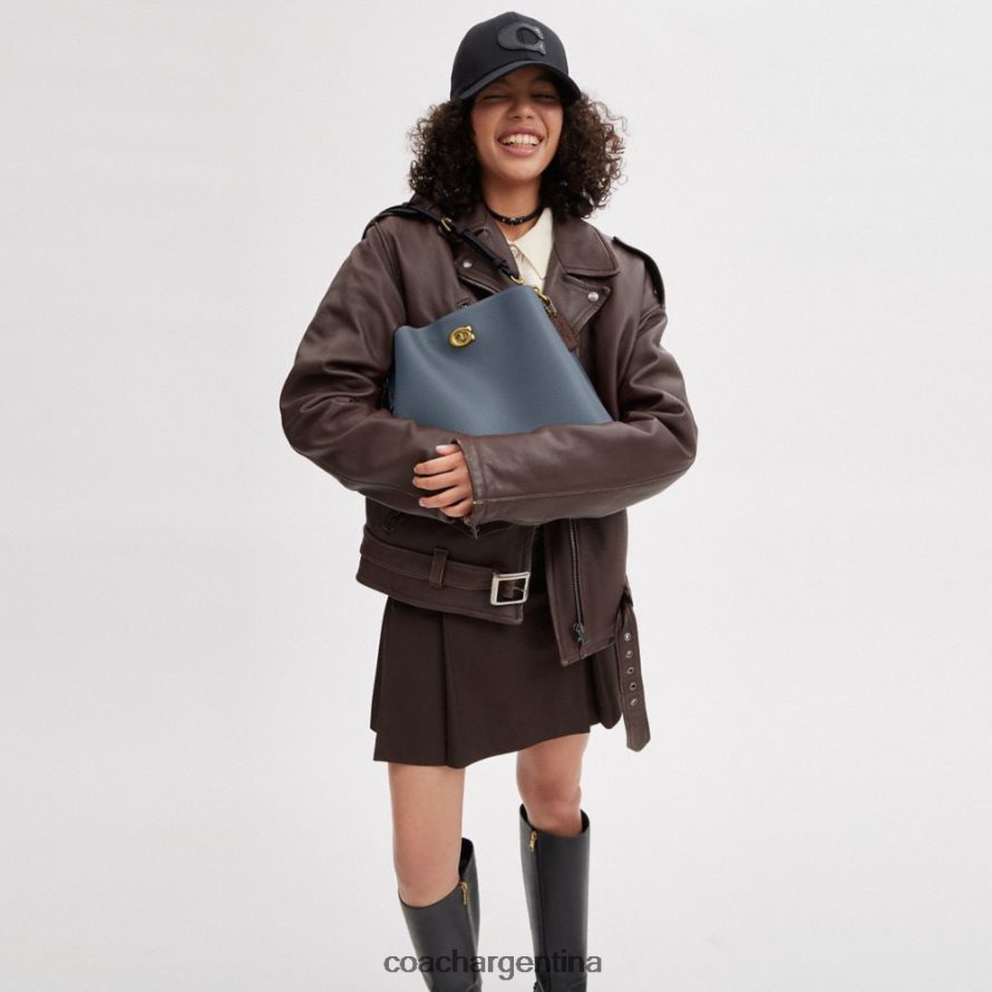 Coach mujer bolso de hombro willow con bloques de color b4/mezclilla L82882265