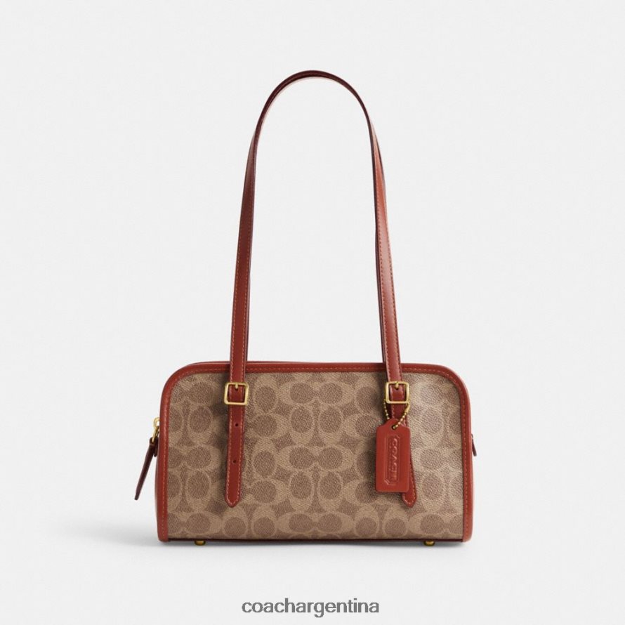 Coach mujer cremallera abatible en lona exclusiva b4/óxido tostado L82882268