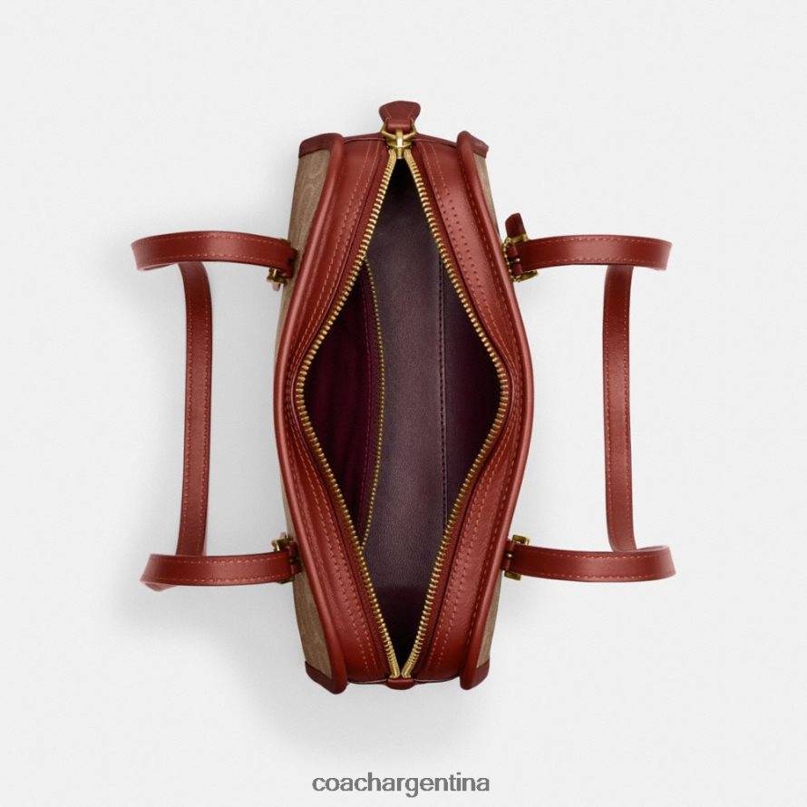 Coach mujer cremallera abatible en lona exclusiva b4/óxido tostado L82882268