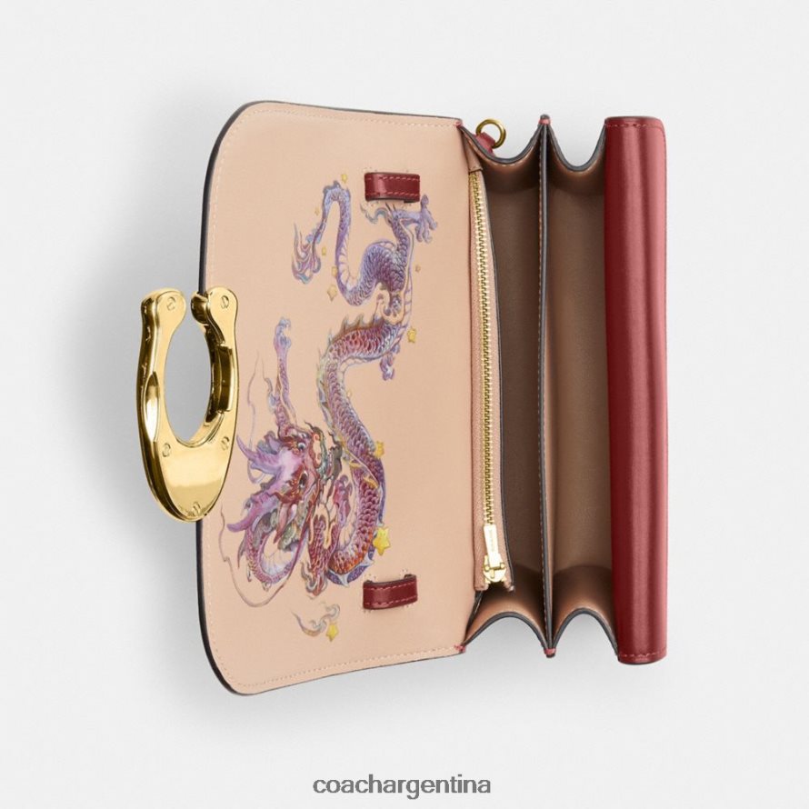 Coach mujer bolsa de ídolo de año nuevo con dragón re/rojo rubí L8288234