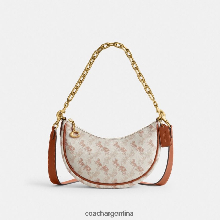 Coach mujer bolso de hombro mira con estampado de caballos y carruajes b4/ámbar bruñido con tiza L8288255