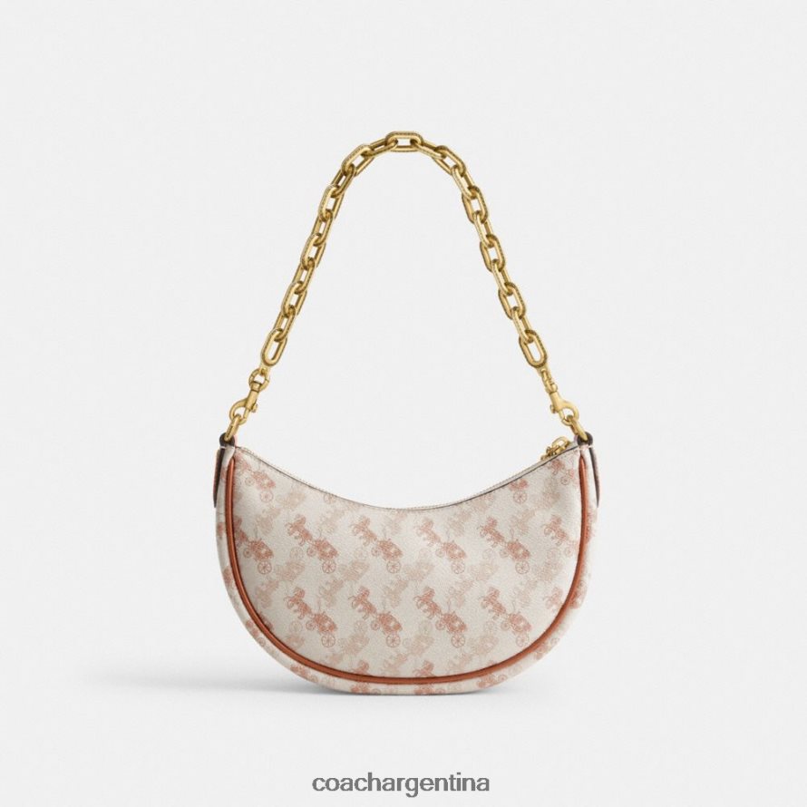 Coach mujer bolso de hombro mira con estampado de caballos y carruajes b4/ámbar bruñido con tiza L8288255