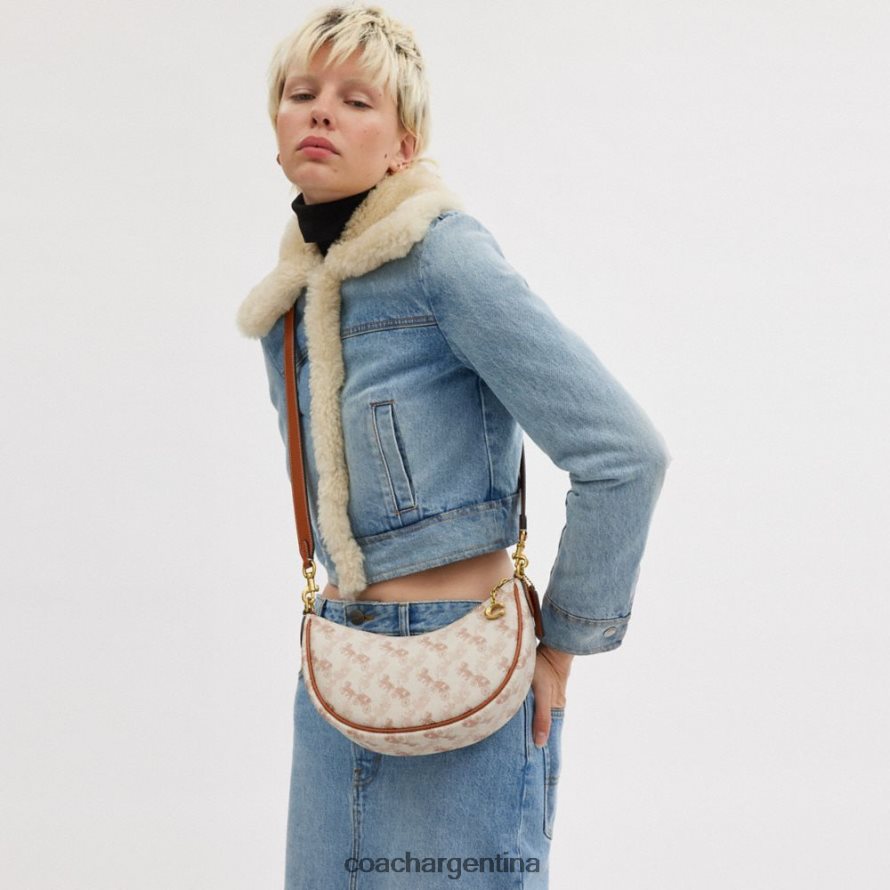 Coach mujer bolso de hombro mira con estampado de caballos y carruajes b4/ámbar bruñido con tiza L8288255