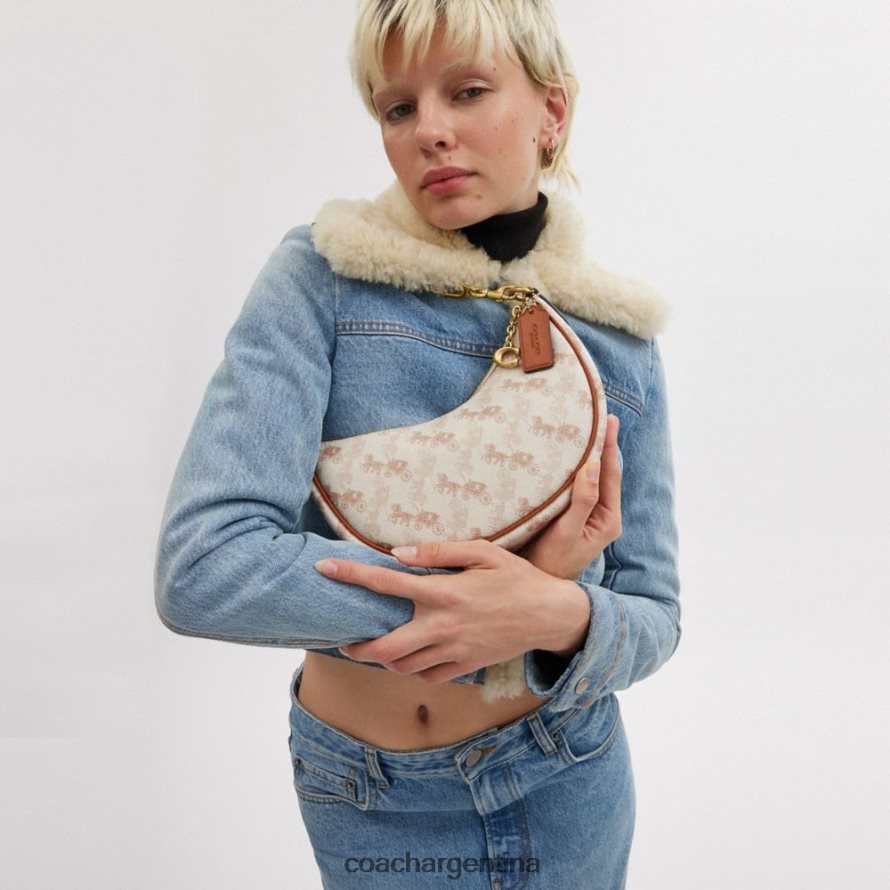 Coach mujer bolso de hombro mira con estampado de caballos y carruajes b4/ámbar bruñido con tiza L8288255