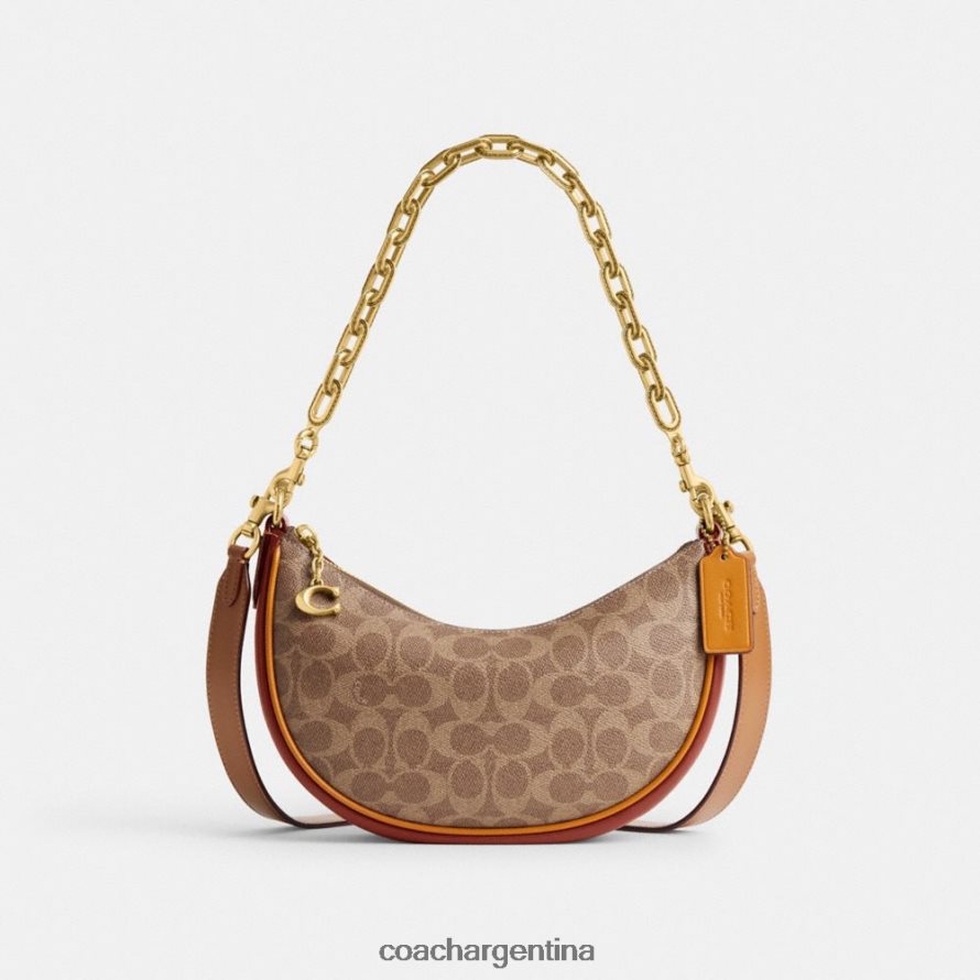 Coach mujer bolso de hombro mira en lona de firma b4/óxido tostado L8288254