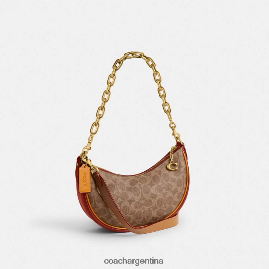 Coach mujer bolso de hombro mira en lona de firma b4/óxido tostado L8288254