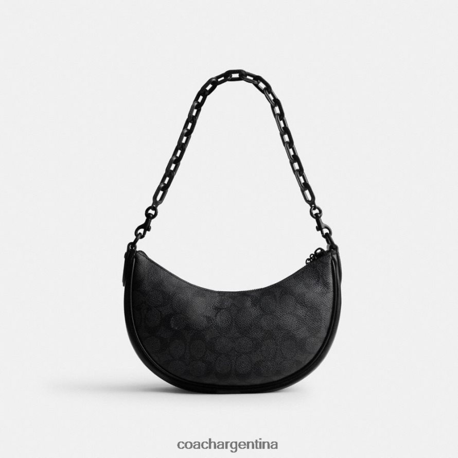 Coach mujer bolso de hombro mira en lona de firma mw/carbón/negro L8288252