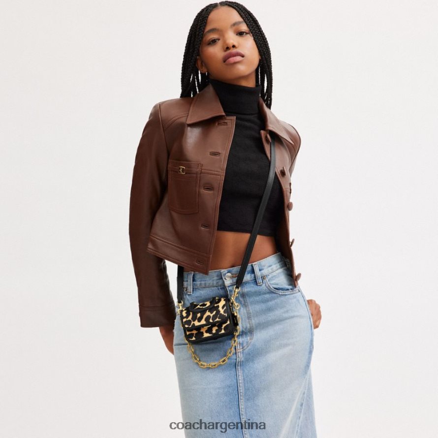 Coach mujer asa superior rogue 12 con estampado de leopardo b4/leopardo L8288293