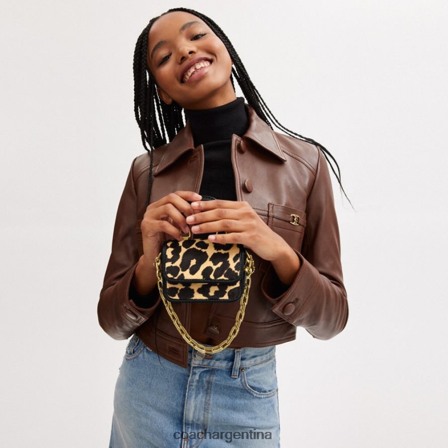 Coach mujer asa superior rogue 12 con estampado de leopardo b4/leopardo L8288293