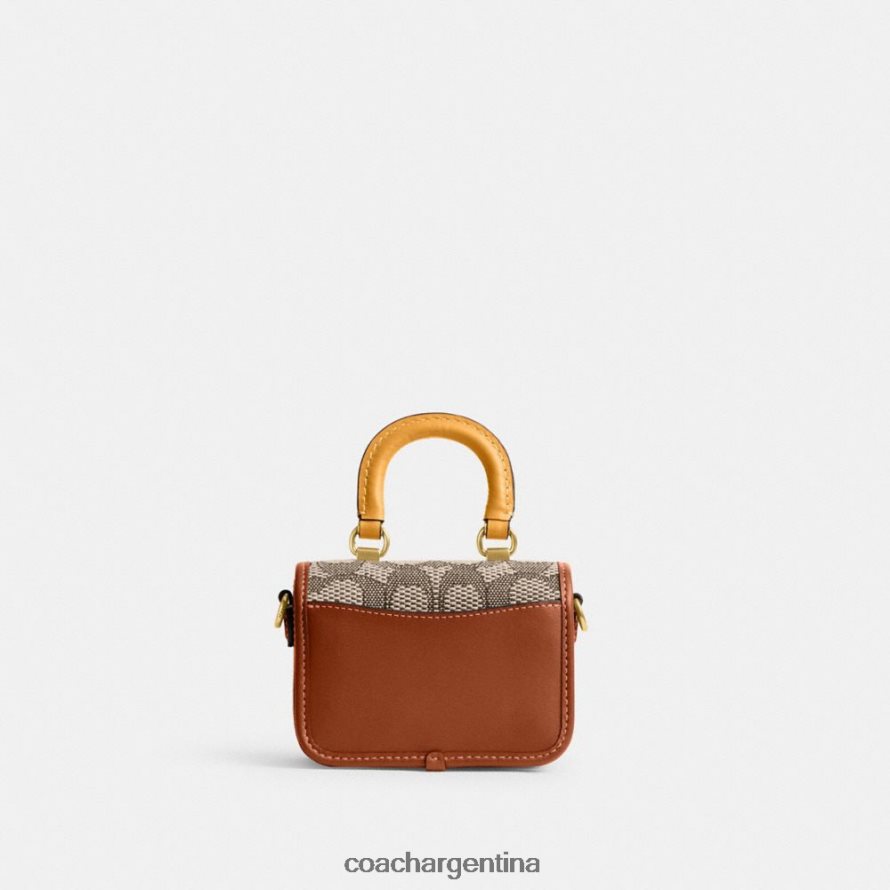 Coach mujer asa superior rogue 12 en jacquard textil característico b4/cacao bruñido amb L8288290