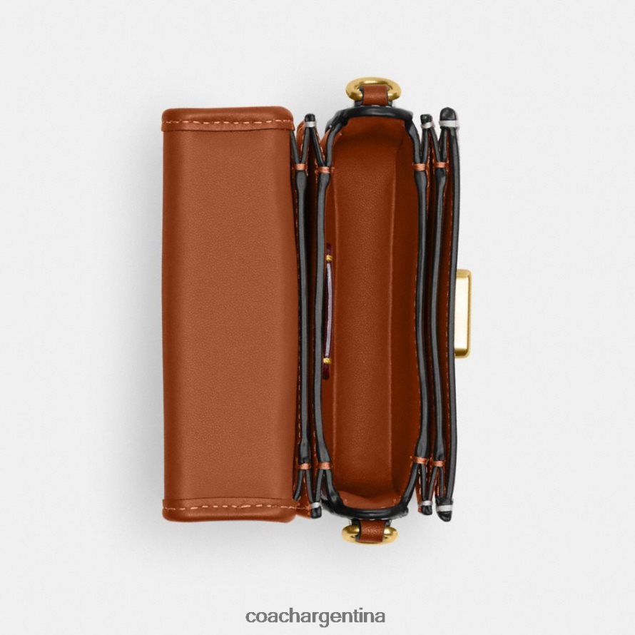 Coach mujer asa superior rogue 12 en jacquard textil característico b4/cacao bruñido amb L8288290