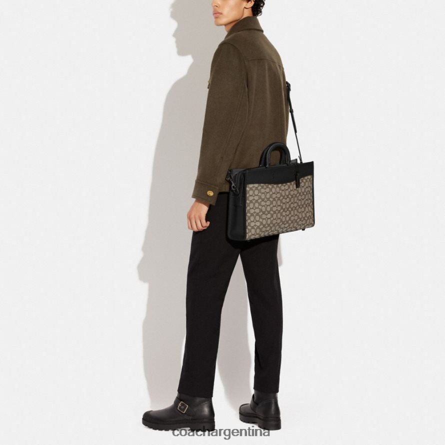 Coach mujer calzoncillos rogue en jacquard textil característico cacao/negro L8288285