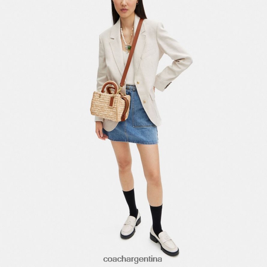 Coach mujer pícaro 20 con crochet b4/marfil múltiple L8288282