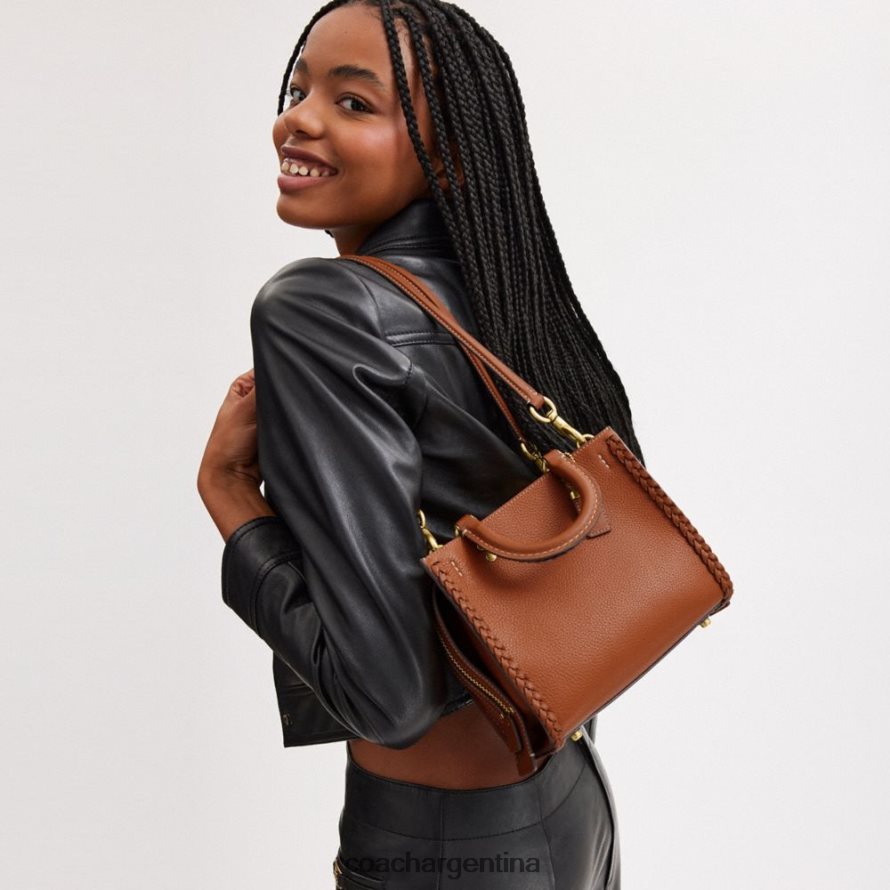 Coach mujer pícaro 20 con trenza b4/ámbar bruñido L8288277