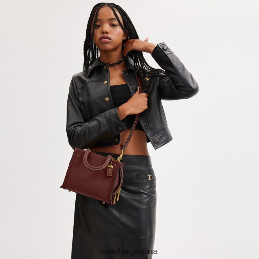 Coach mujer pícaro 20 con trenza b4/vino L8288280