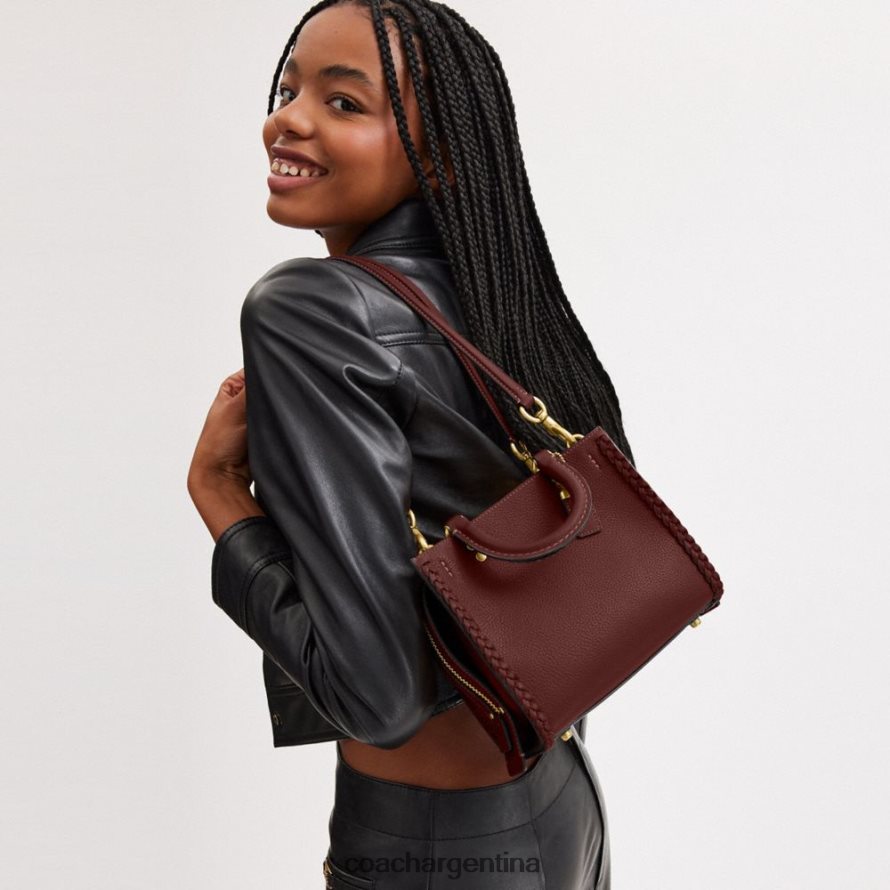 Coach mujer pícaro 20 con trenza b4/vino L8288280