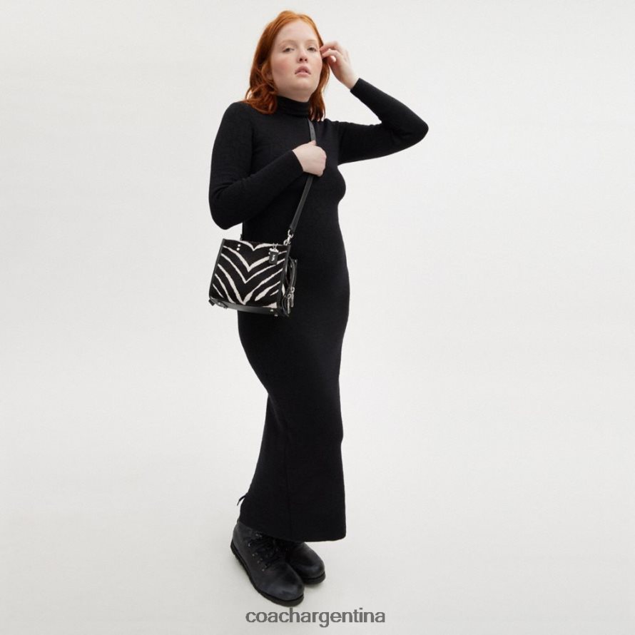 Coach mujer rogue 20 de pelo de becerro con estampado de cebra izq/cebra L8288289