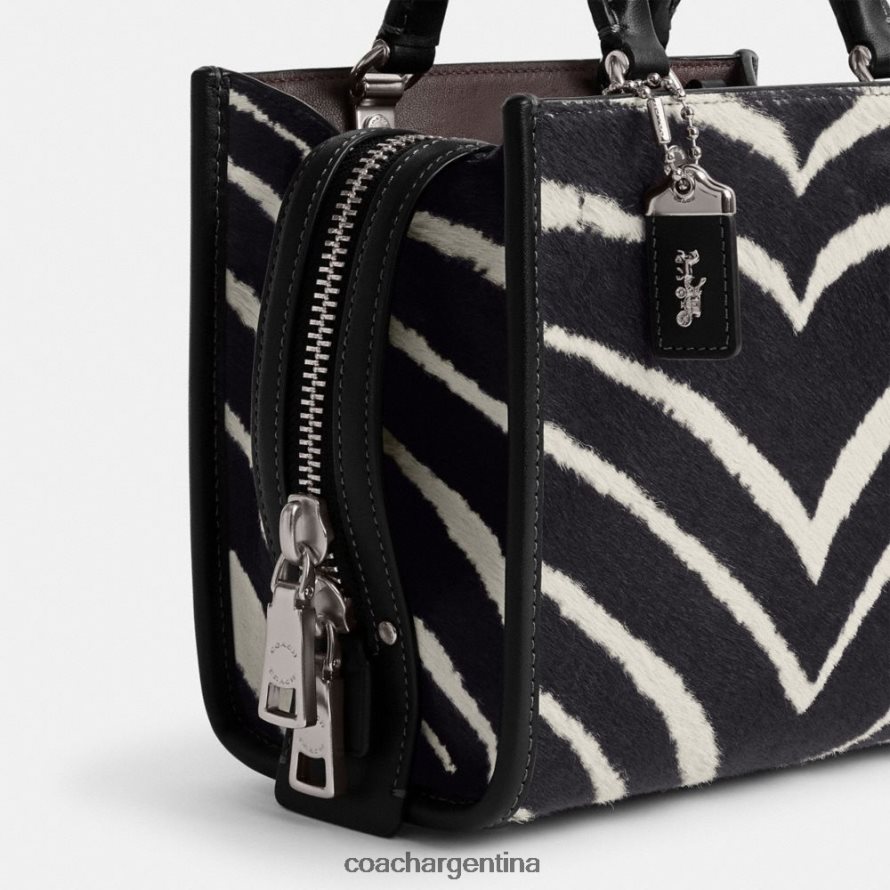 Coach mujer rogue 20 de pelo de becerro con estampado de cebra izq/cebra L8288289