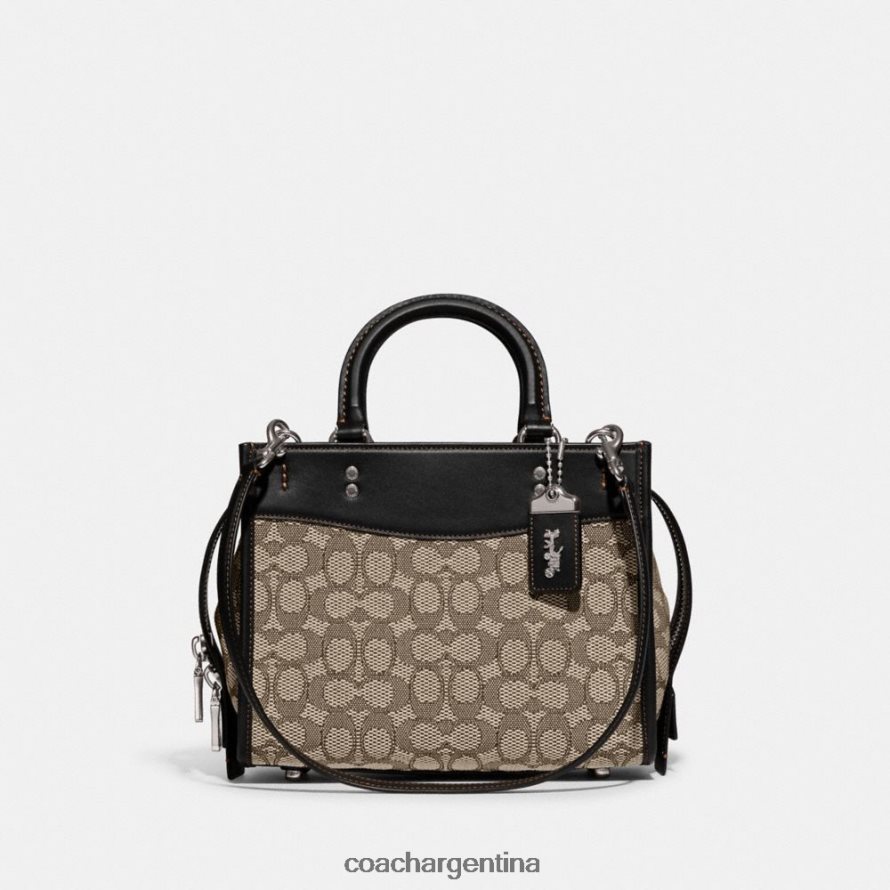 Coach mujer rogue 25 en jacquard textil exclusivo izq/negro cacao L8288276