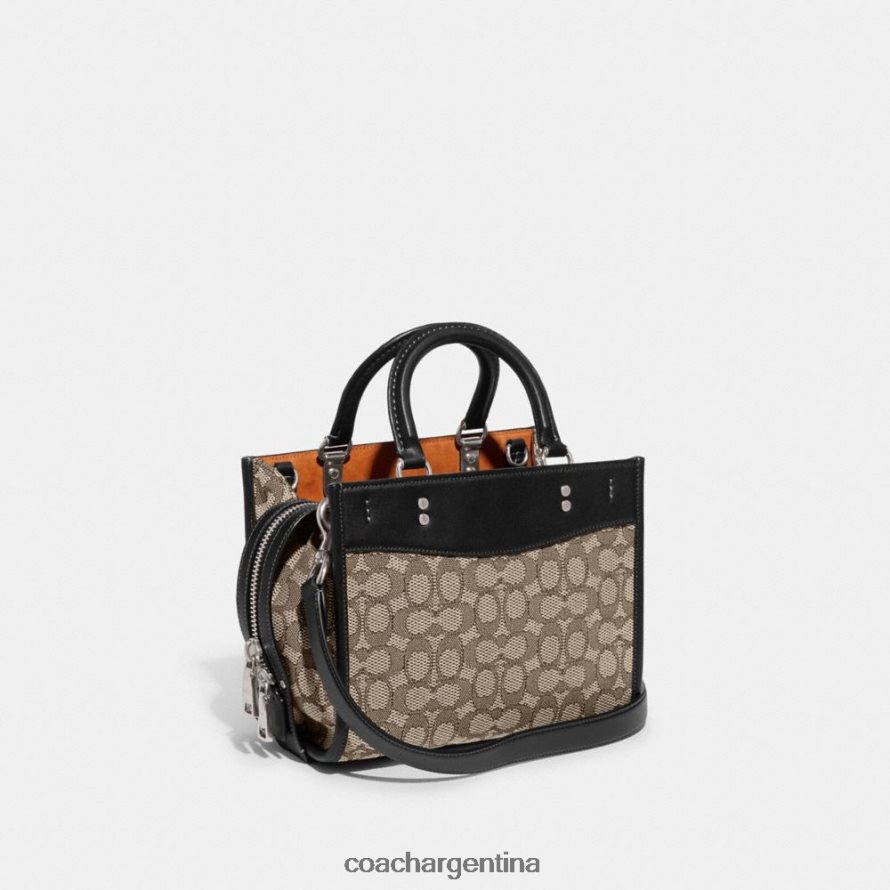 Coach mujer rogue 25 en jacquard textil exclusivo izq/negro cacao L8288276