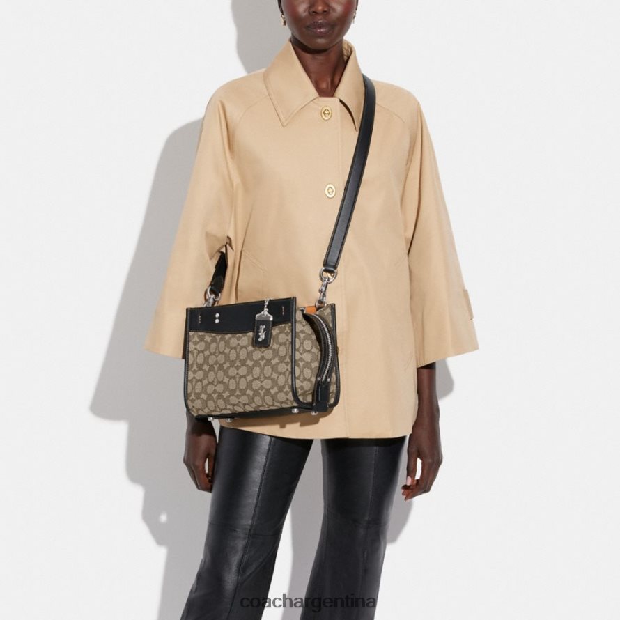 Coach mujer rogue 25 en jacquard textil exclusivo izq/negro cacao L8288276