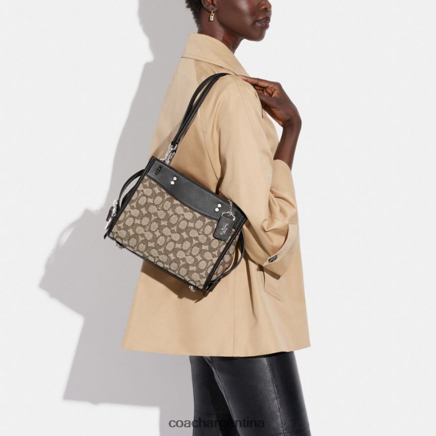 Coach mujer rogue 25 en jacquard textil exclusivo izq/negro cacao L8288276