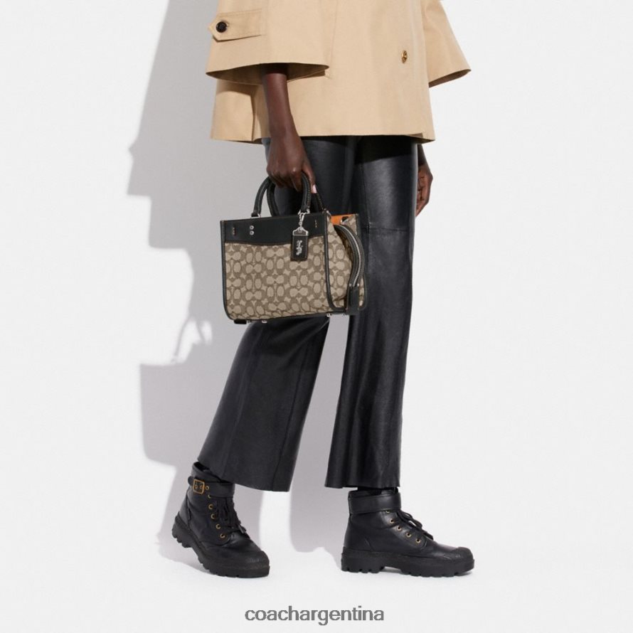 Coach mujer rogue 25 en jacquard textil exclusivo izq/negro cacao L8288276