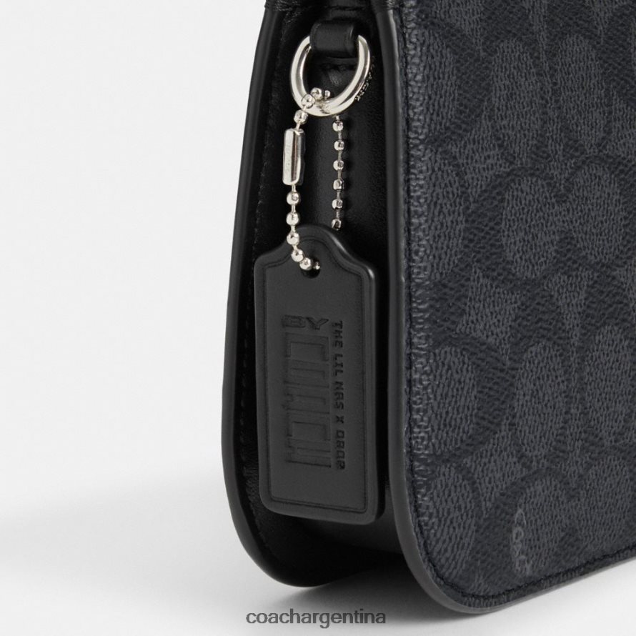 Coach mujer bolso de hombro lil nas x drop penn en lona exclusiva izq/izq/gatito lockup negro L8288262