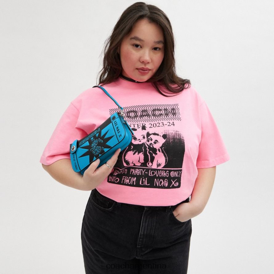 Coach mujer bolso de hombro lil nas x drop penn lh/lh/bunny volante montero azul L8288264