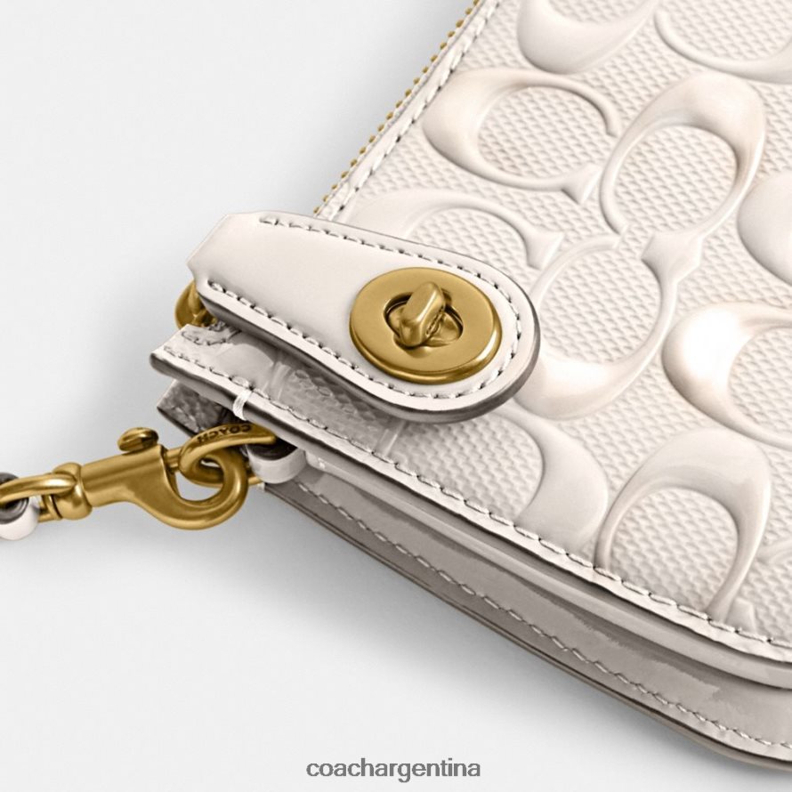 Coach mujer bolso de hombro penn en piel de firma b4/tiza L8288266