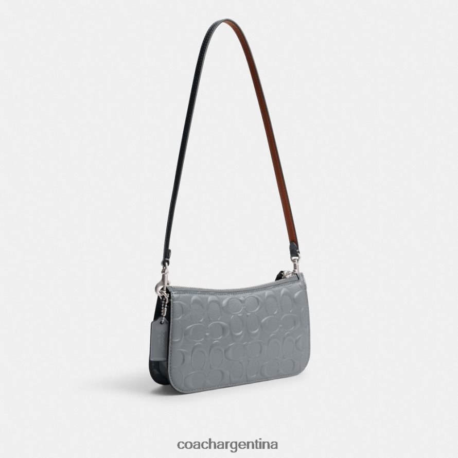 Coach mujer bolso de hombro penn en piel de firma izq/gris azul L8288267