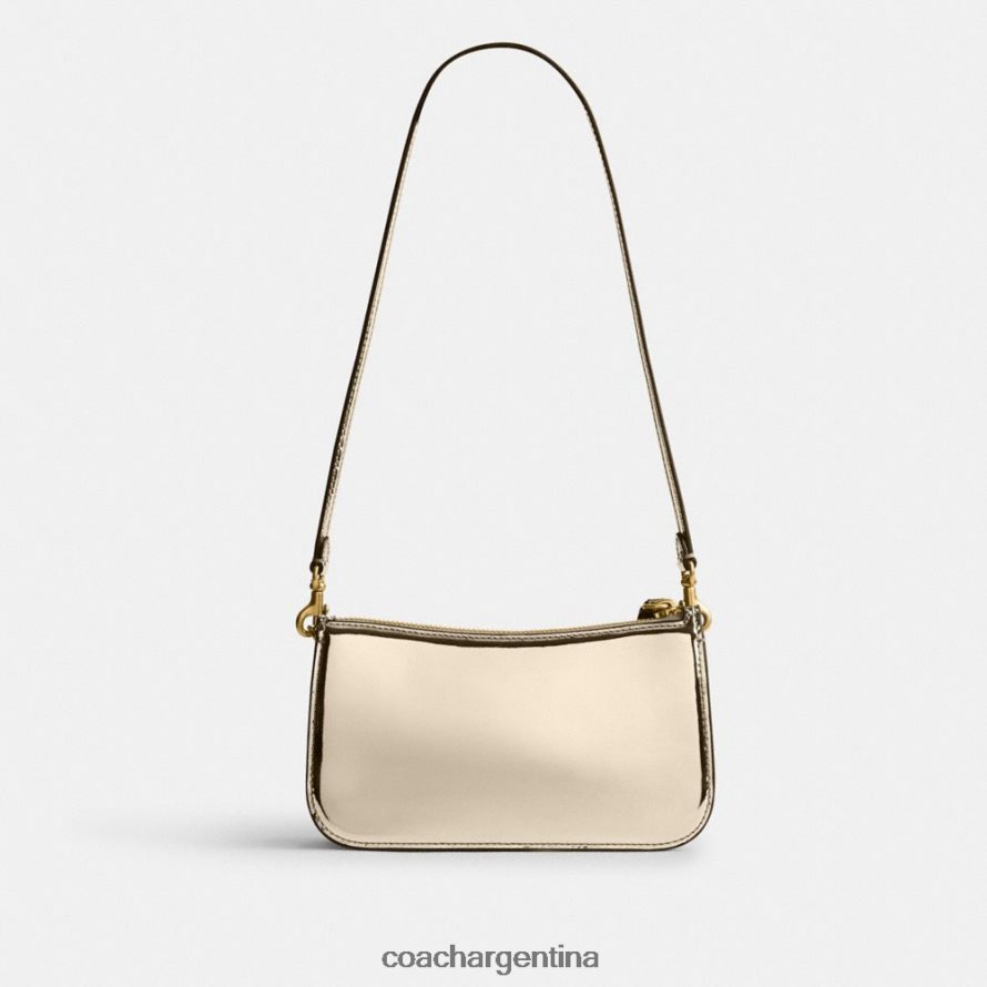 Coach mujer bolso de hombro penn en plateado metalizado b4/oro L8288268
