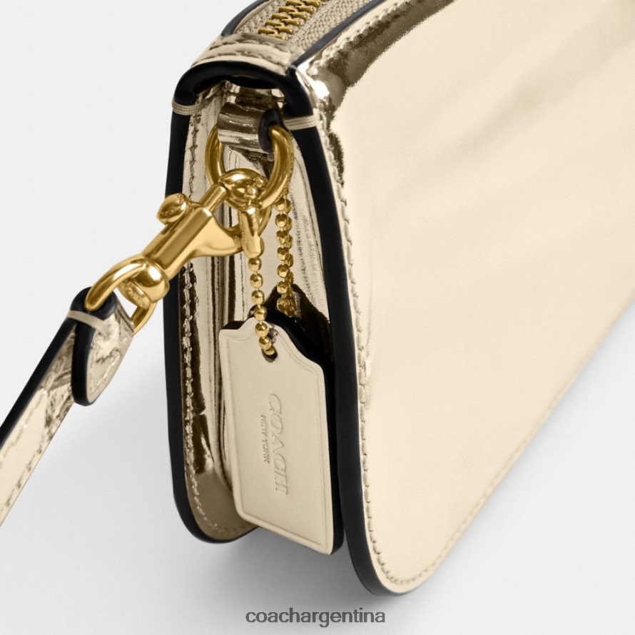 Coach mujer bolso de hombro penn en plateado metalizado b4/oro L8288268