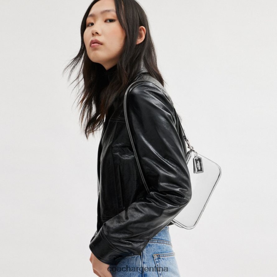 Coach mujer bolso de hombro penn en plateado metalizado izq/plata L8288272