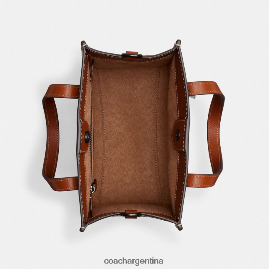 Coach mujer bolso de campo 22 con estampado grande de caballos y carruajes v5/ámbar bruñido trufa L82882296