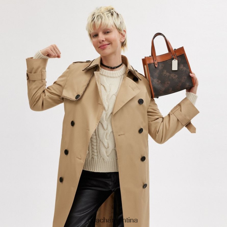 Coach mujer bolso de campo 22 con estampado grande de caballos y carruajes v5/ámbar bruñido trufa L82882296