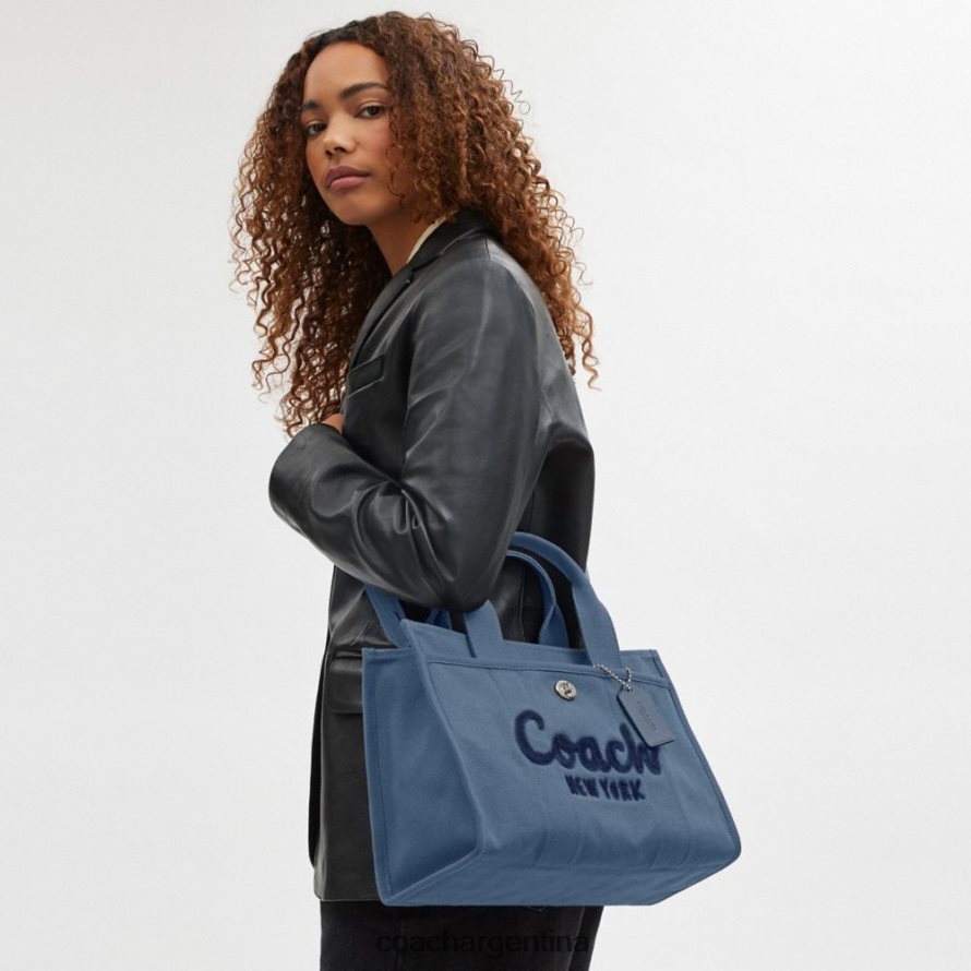 Coach mujer bolso de carga izq/azul pizarra L82882291