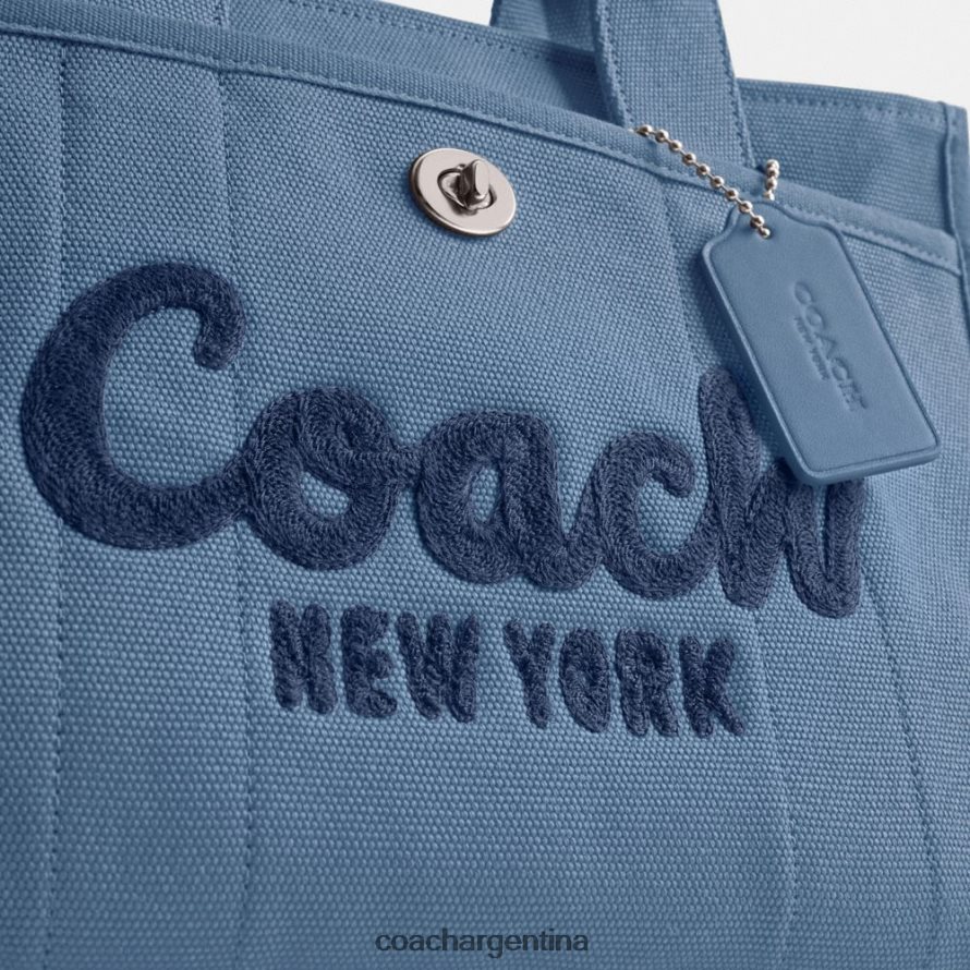Coach mujer bolso de carga izq/azul pizarra L82882291